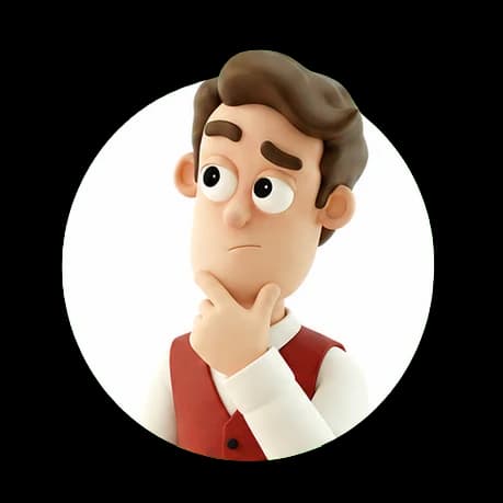 Fin thinking with his hand beneath his chin