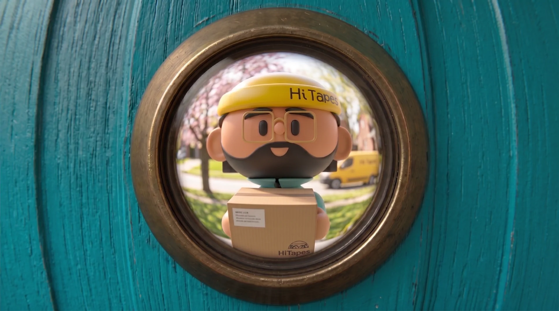 Vinny delivering a HiTapes memory box at a front door