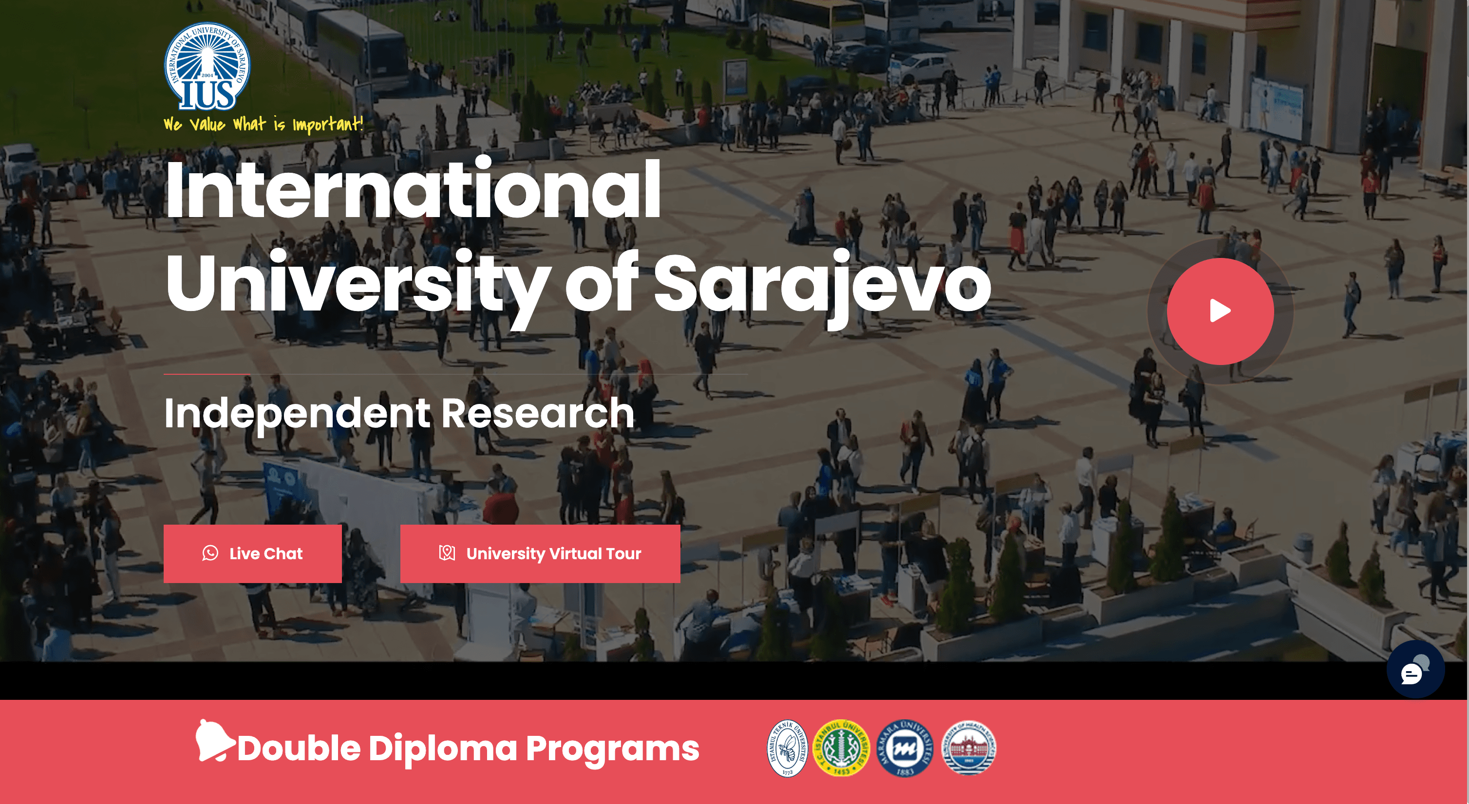 Woof on the International University of Sarajevo website